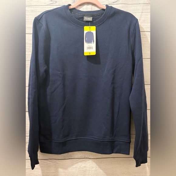 Eddie Bauer| navy blue sweater shirt with fleece lining - Picture 1 of 2